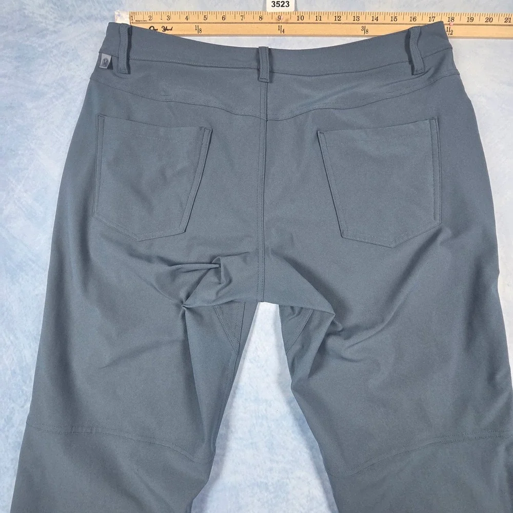 Lululemon ABC Pant Slim Fit Warpstreme Slate Blue Grey Mens 35x28 Five Pocket